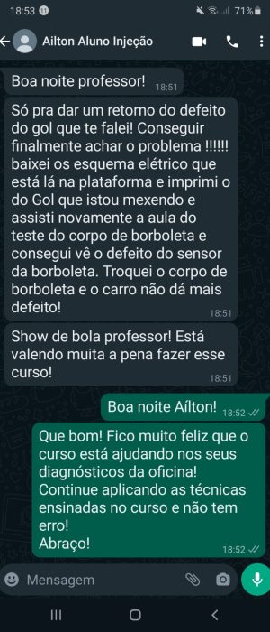 testemunho whatapp ailton injeção